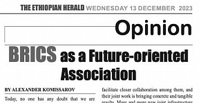 Article of the Counsellor of the Embassy «BRICS as a Future-oriented Association» Article of the Counsellor of the Embassy «BRICS as a Future-oriented Association»