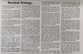 December 27, The Ethiopian Herald,  "Nuclear Energy. Turning ambition to action""