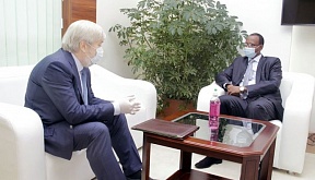 H.E. Mr. Evgeny Terekhin, Ambassador of the Russian Federation, met with H.E. Mr. Adem Farah Ibrahim, Speaker of the House of Federation of the FDRE