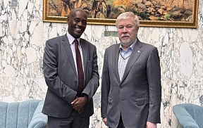 On April 11, 2025 H.E. Evgeny Terekhin received a renown Ethiopian classical pianist and composer Mr. Girma Yifrashewa