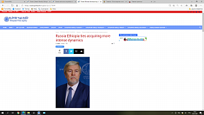 Article by Ambassador of Russia in Ethiopia H.E. Mr. Evgeny Terekhin for the New Year's special edition of “The Ethiopian Herald”